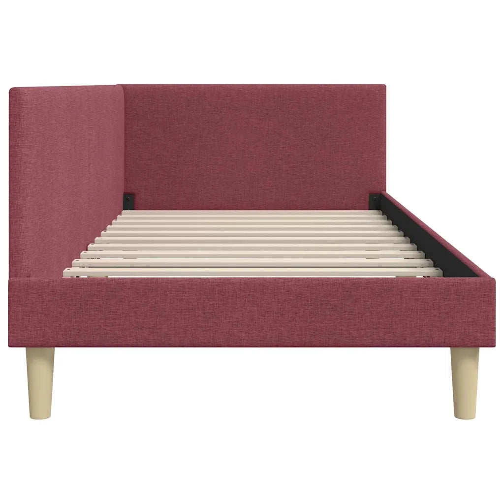 Cornice del letto ad angolo Rosso Vino 100 cm x 200 cm
