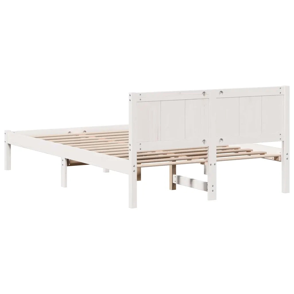 Struttura del letto Bianco 135 x 190 cm Legno massello di pino