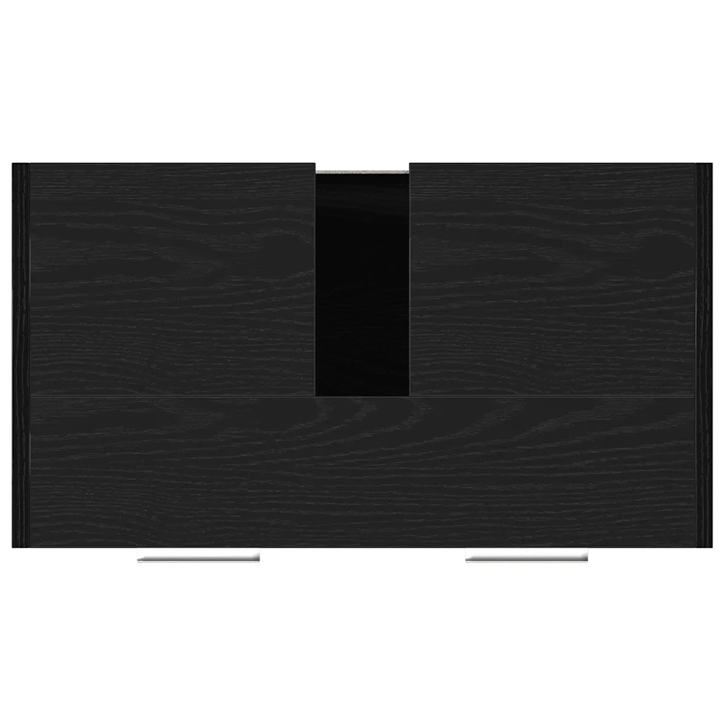 Mobile Lavabo Bagno Rovere Nero 60x30x60cm in Legno Multistrato 862013