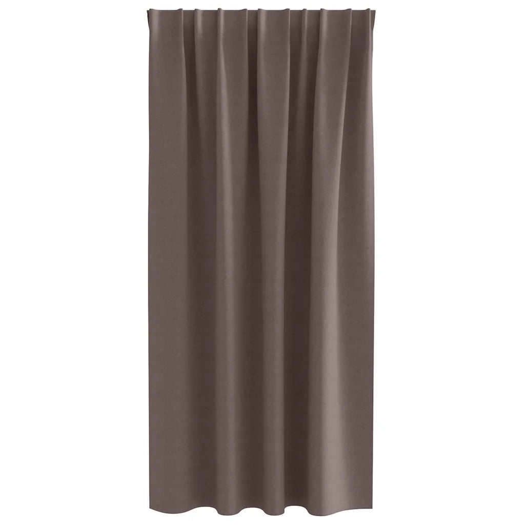 Tende Oscuranti | Tende Blackout con Anelli 2 pz Marrone Scuro 175 x 140 cm