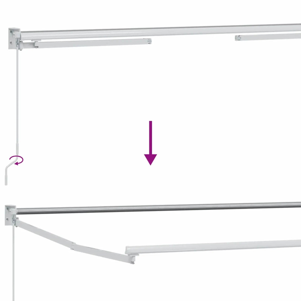 Struttura della tenda elettrica retrattile Bianco 4,5 × 3 m 42024198