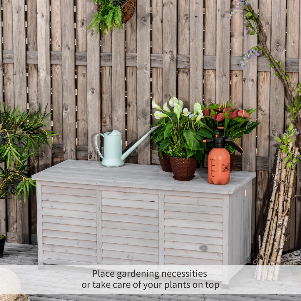 Cassa per Giardino in Legno ¨C Minimal ¨C 127x56x60 cm Grigio