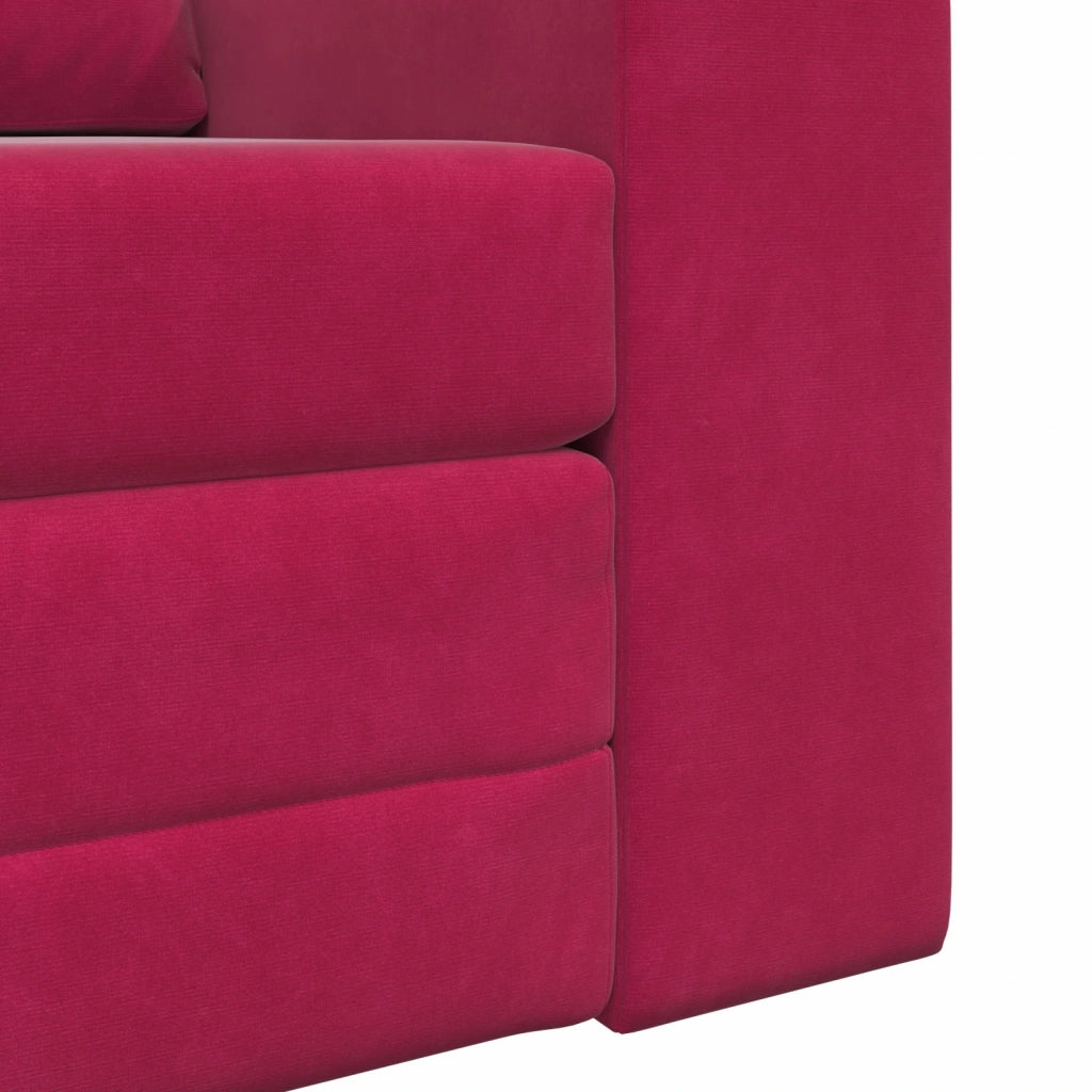 Divano letto Rosso Vino 98 x 71 x 83 cm Velluto 4106669