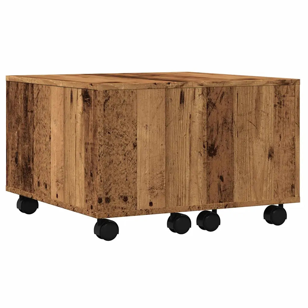 Tavolino da Salotto-Tavolino da soggiorno-Tavolo Legno Antico 60x60x38 cm Legno Multistrato