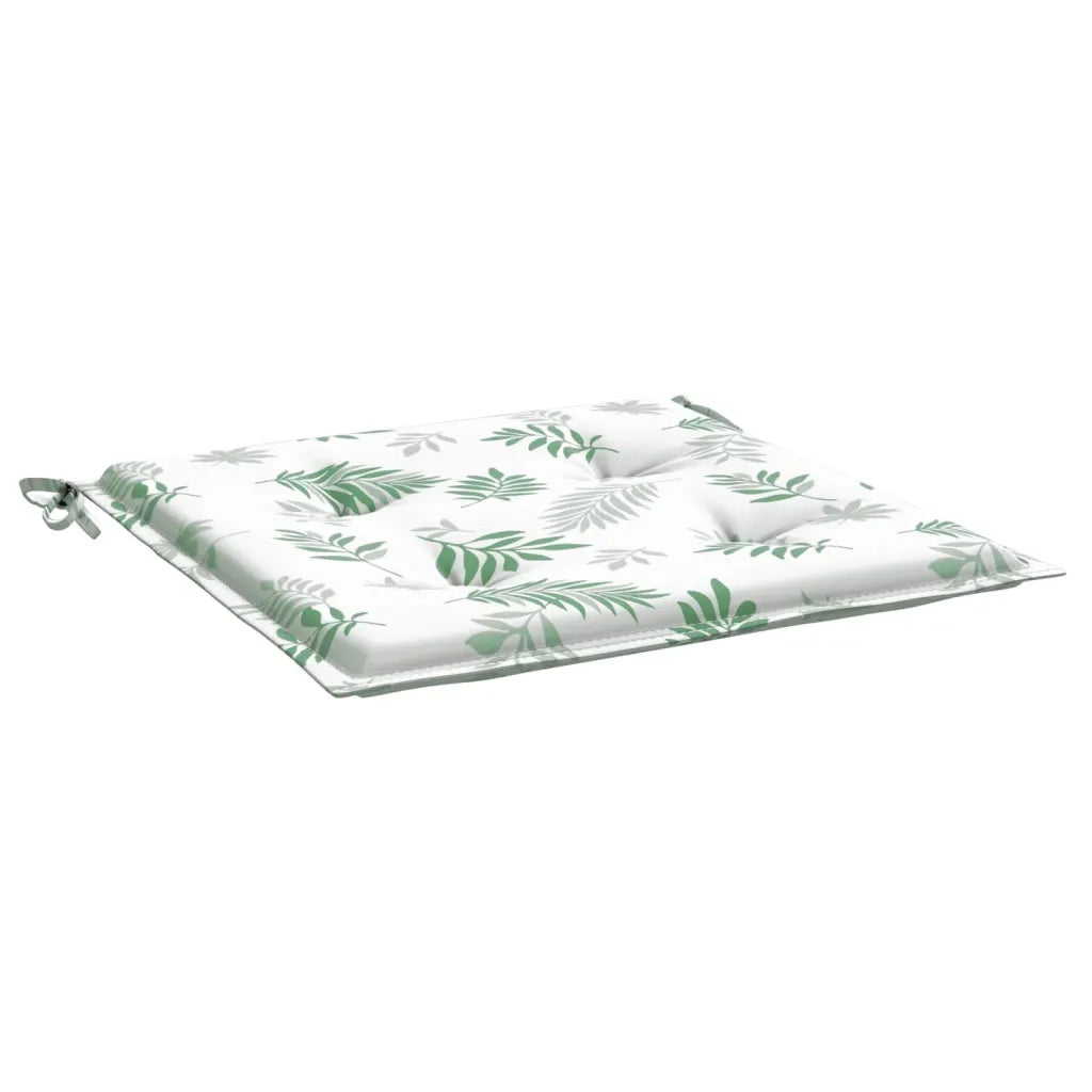 Cuscini per Sedia 2 pz Motivo a Foglie 40x40x3 cm Tessuto 361020
