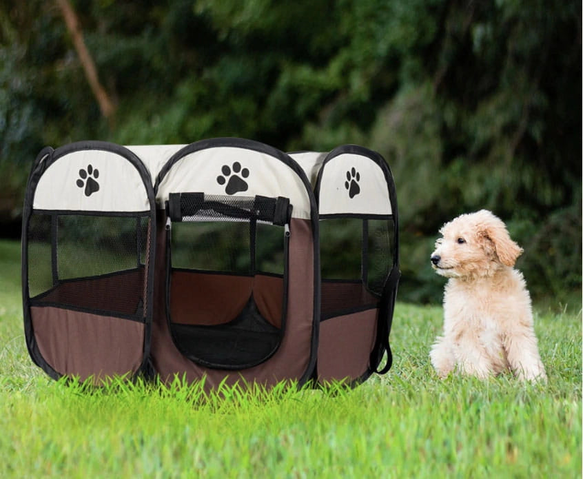 Valora RETE PER CANI/GATTI Pieghevole in Tessuto Marrone Design Resistente x20
