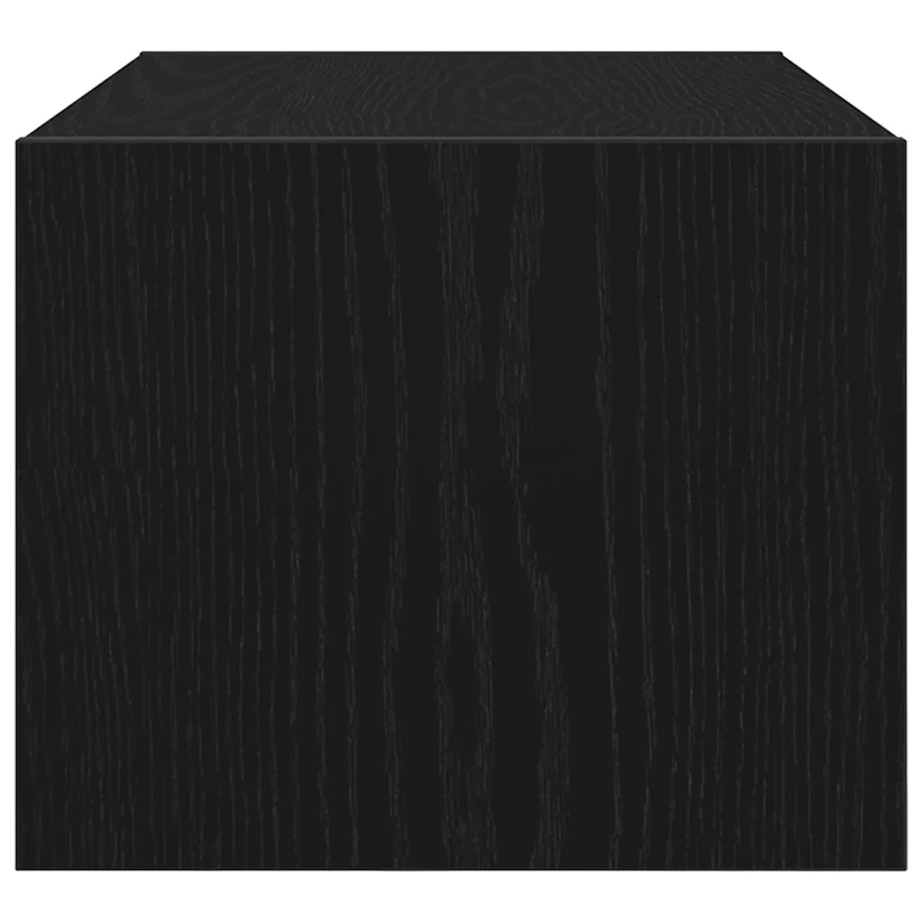 Mobile Porta TV Rovere Nero 60x31x25,5 cm in Legno Multistrato 861492