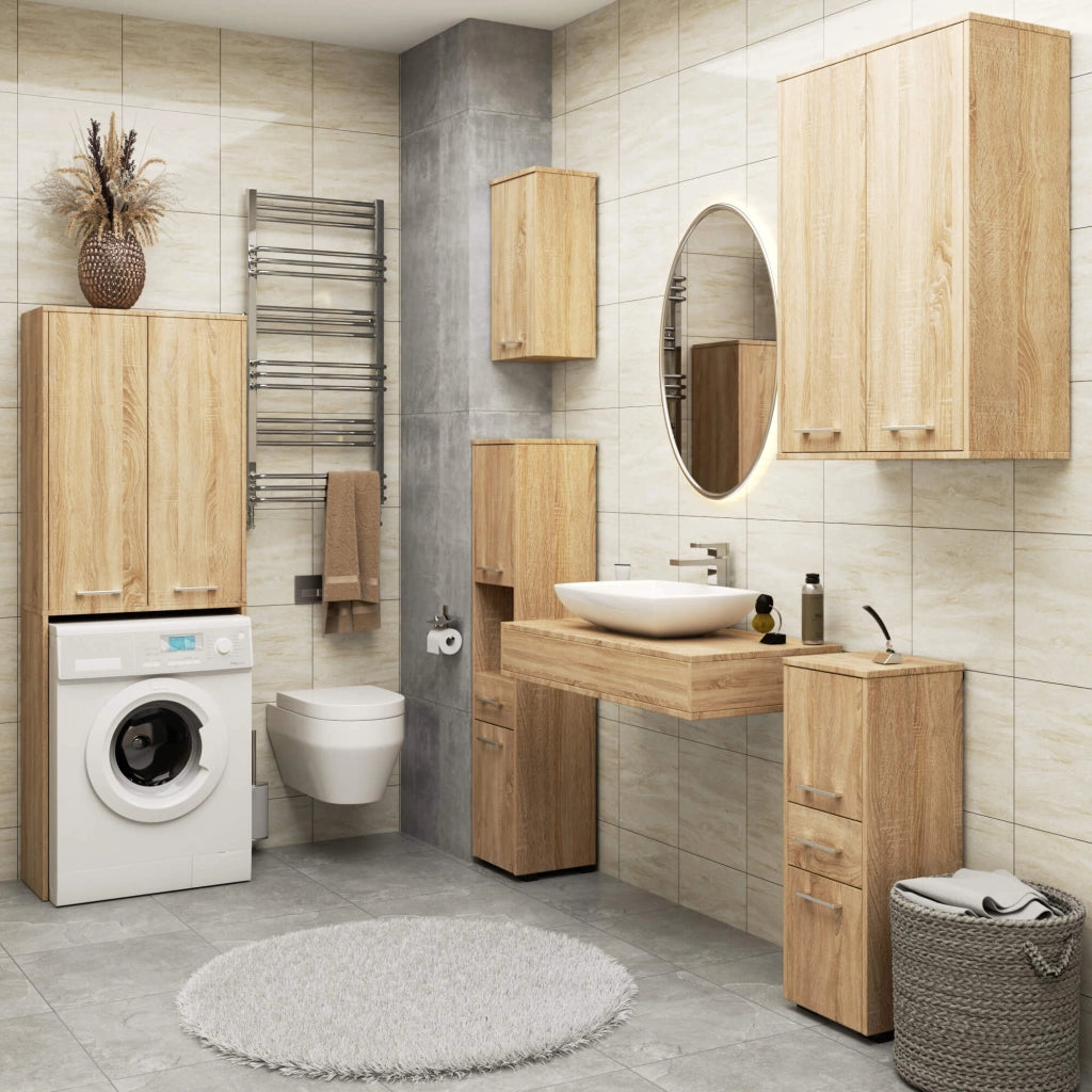 Mobile bagno sospeso AKORD FIN H934 W64 Quercia Sonoma 2 ante 64x94x30 cm