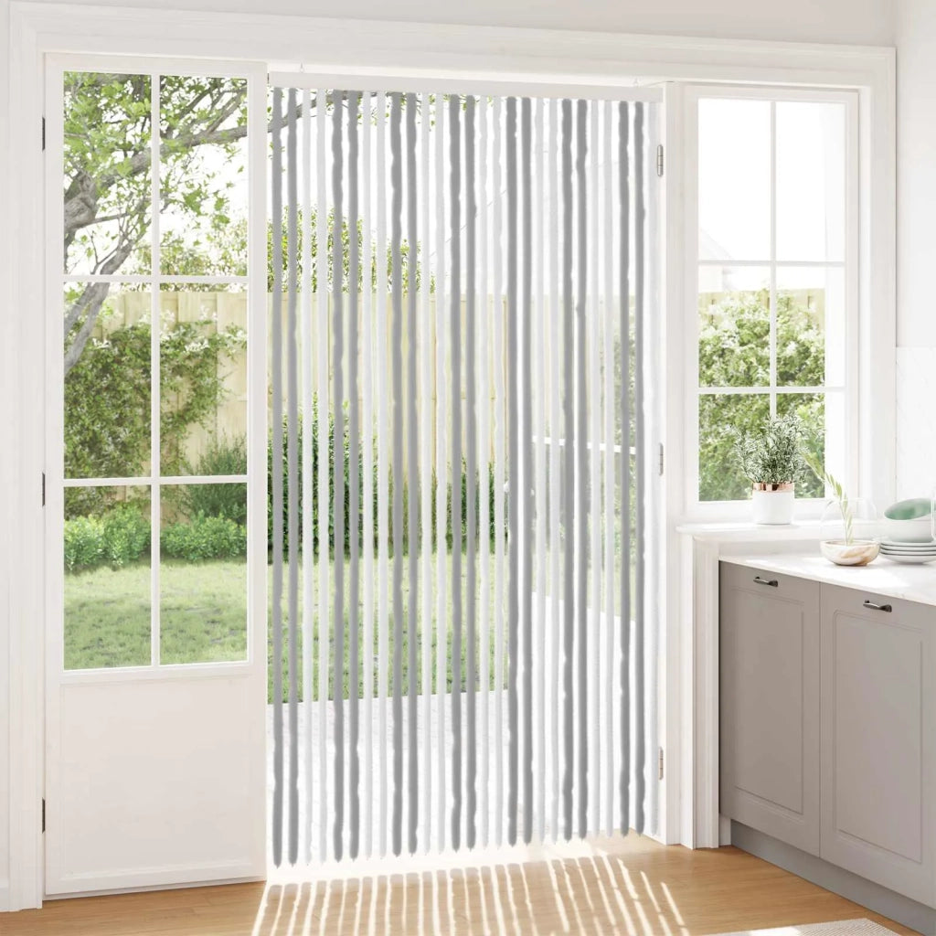 Tenda per insetti in chenille Grigio e Bianco 118 x 220 cm 42034460