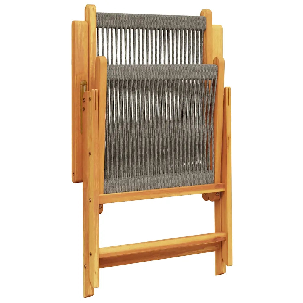 Set da Pranzo da Giardino 7 pz Polipropilene e Legno Massello 3281722