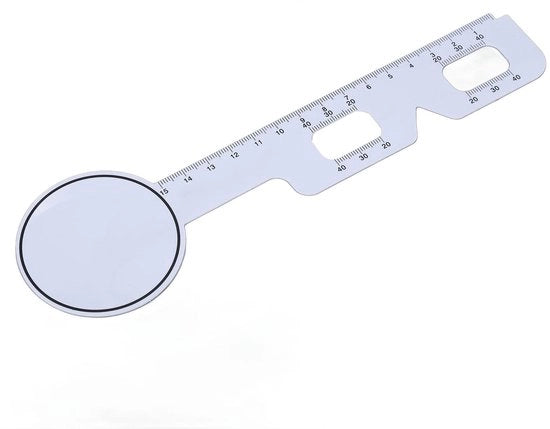 Strumento di misurazione oculare a 5 pezzi - Misuratore di distanza pupillare - Linea ottica - Misuratore di distanza pupillare - Borde antiscivolo - Progettazione shockresistente - Misurazione oculare