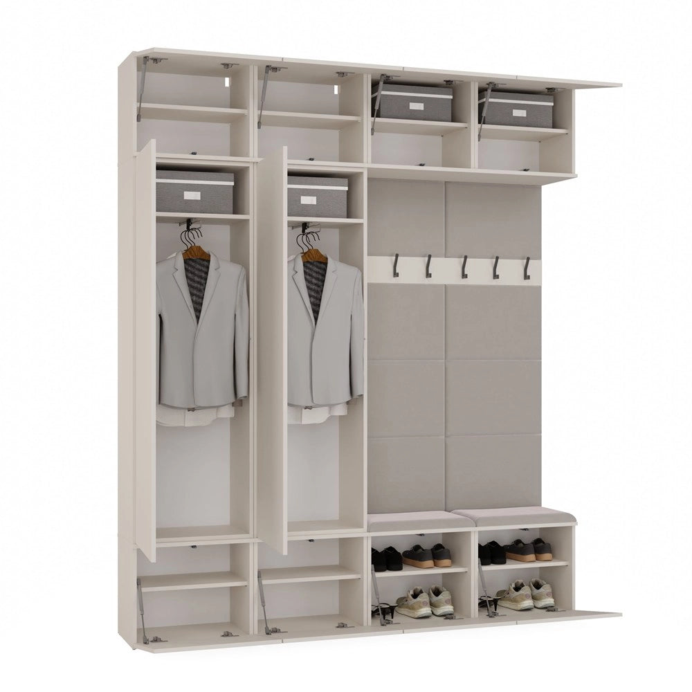 Guardaroba HAGA IV 2sz2w cashmere beige 2x armadio + 2x appendiabiti