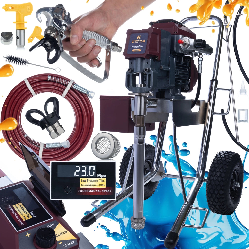Pompa a Pistone Zenthril Cyclone V – 2500W, 25MPa, 3,5L/min | Verniciatura Professionale | Tecnologia HyperElite