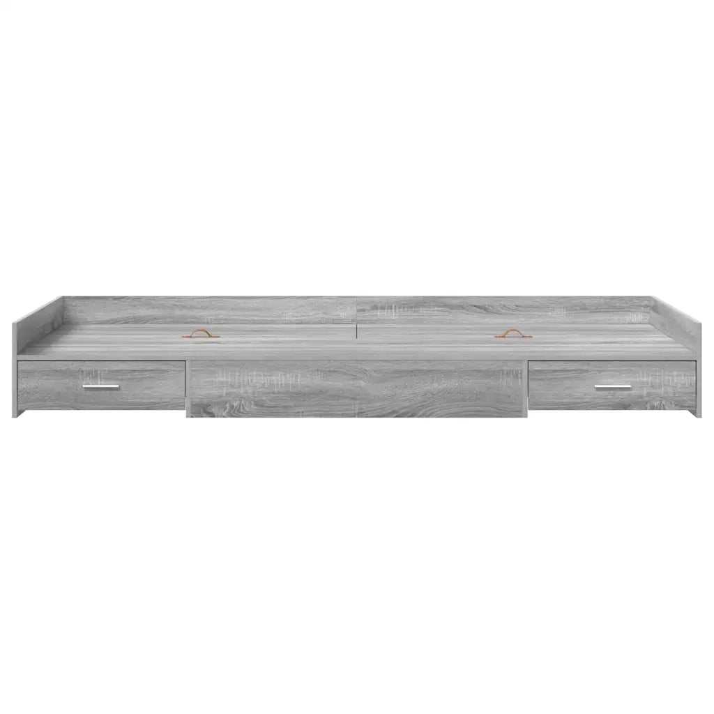 Struttura del letto-Giroletto Grigio Sonoma 75 x 190 cm Legno multistrato 138646