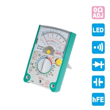 TESTER ANALOGICO CON PROTEZIONE - VERDE - MT-2017