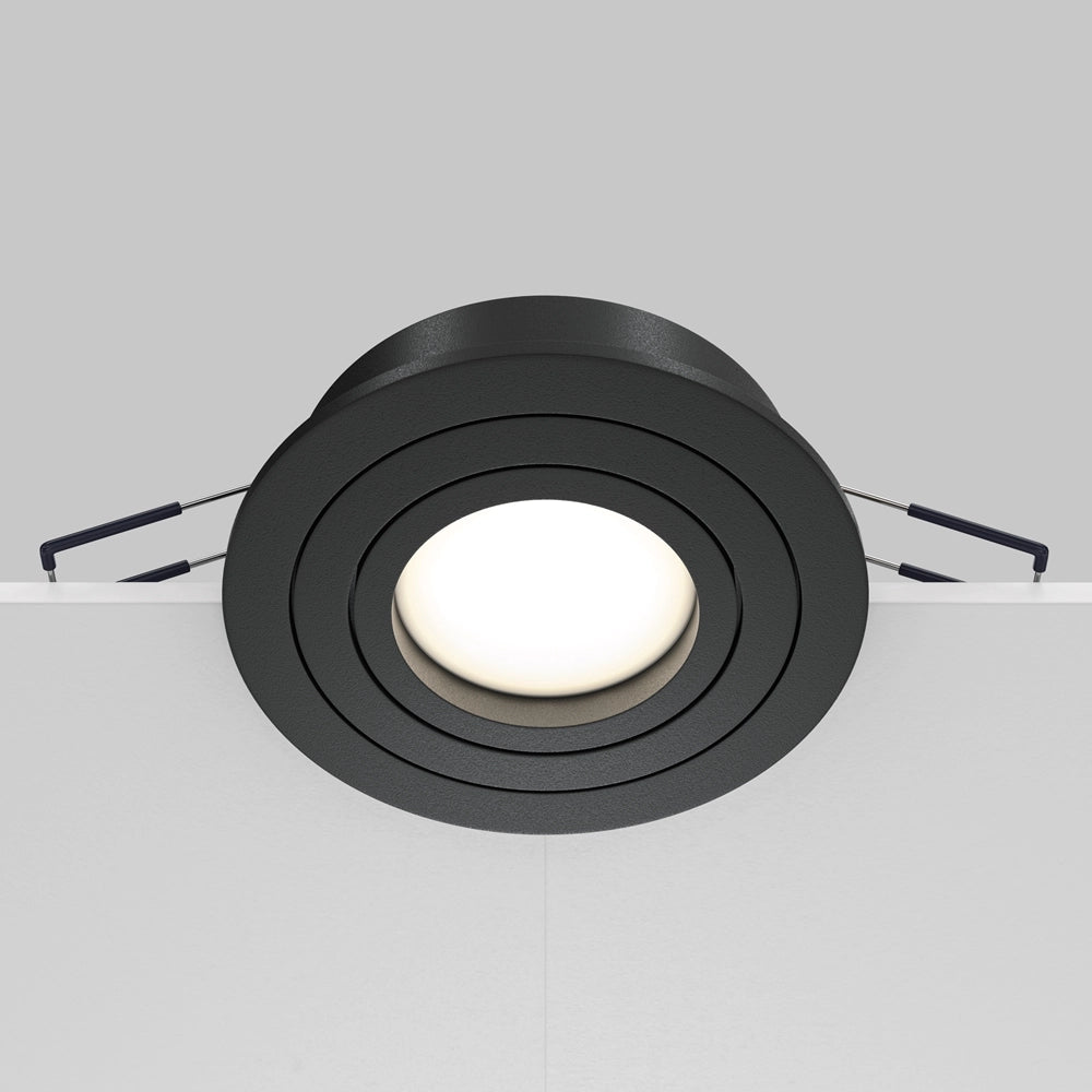Faretto tondo incasso Maytoni Atom DL023-2-01B nero GU10