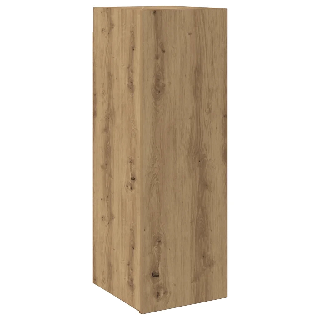 Set Mobile TV 8 pz Montato a Parete Rovere in Legno Multistrato 3328978