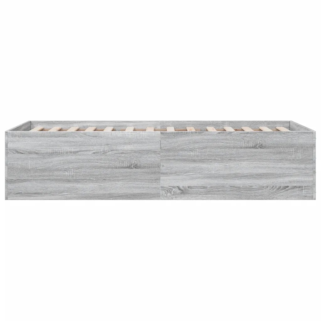 Letto singolo | Letto per adulti | Giroletto Grigio Sonoma 75x190 cm in Legno Multistrato