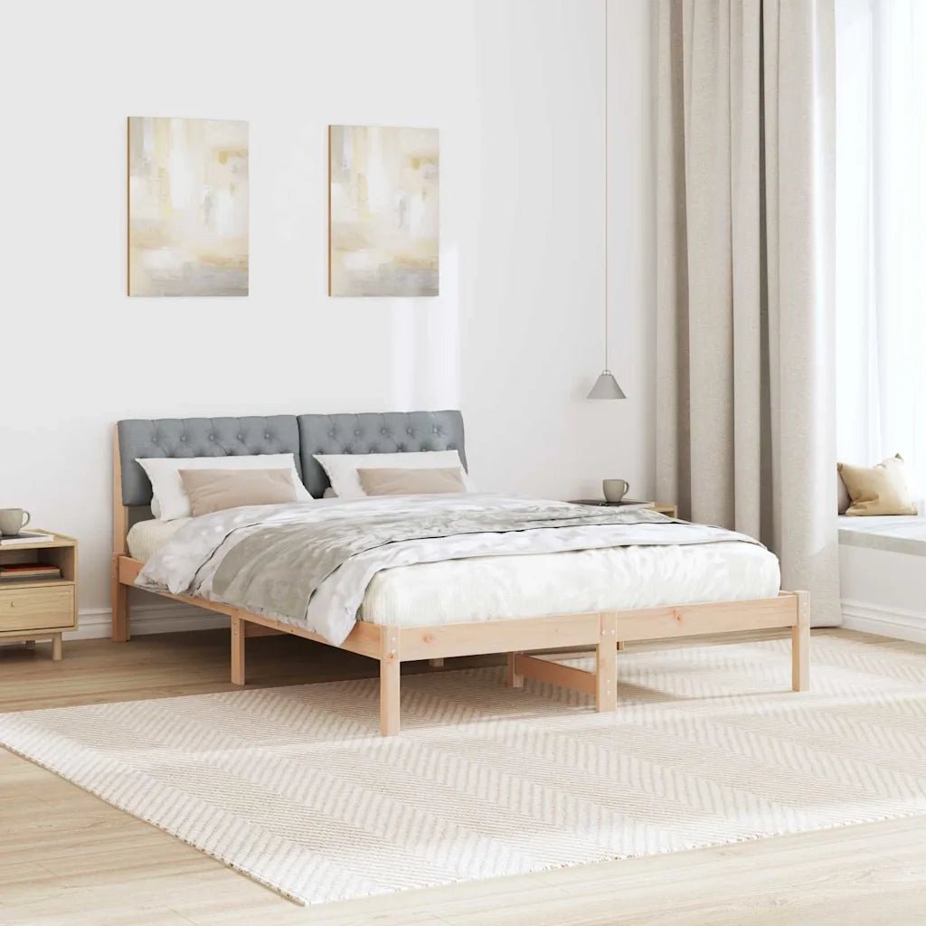 Struttura del Letto Marrone e grigio chiaro 150 x 200 cm 878599