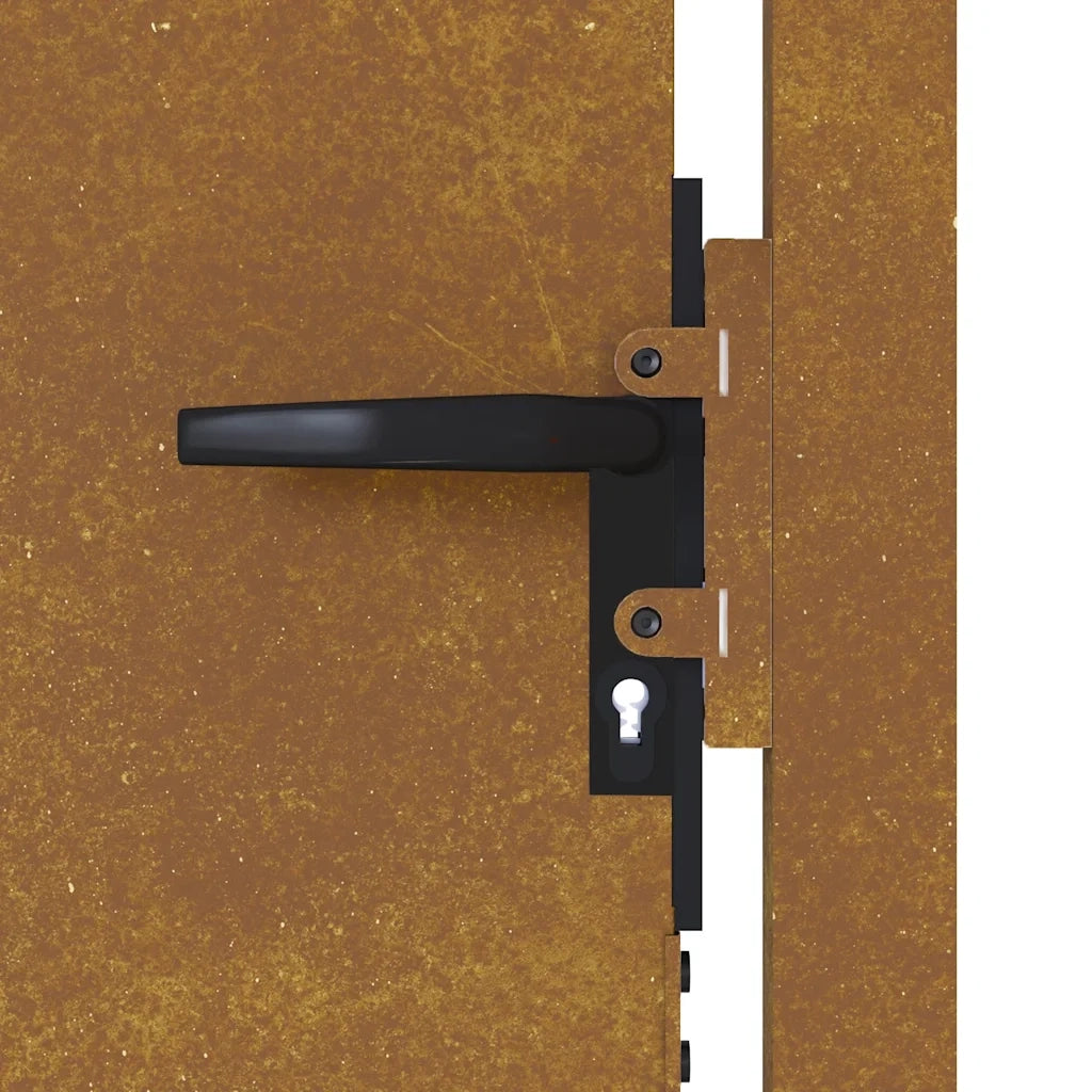 Cancello da giardino 100x175 cm in acciaio Corten 153266