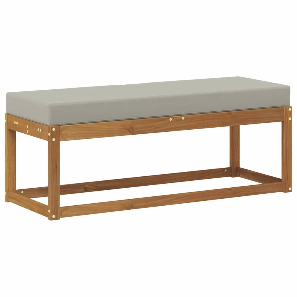 Panca Sgabello Grigio Naturale e Chiaro 115 x 43 x 37 cm CFW6240869
