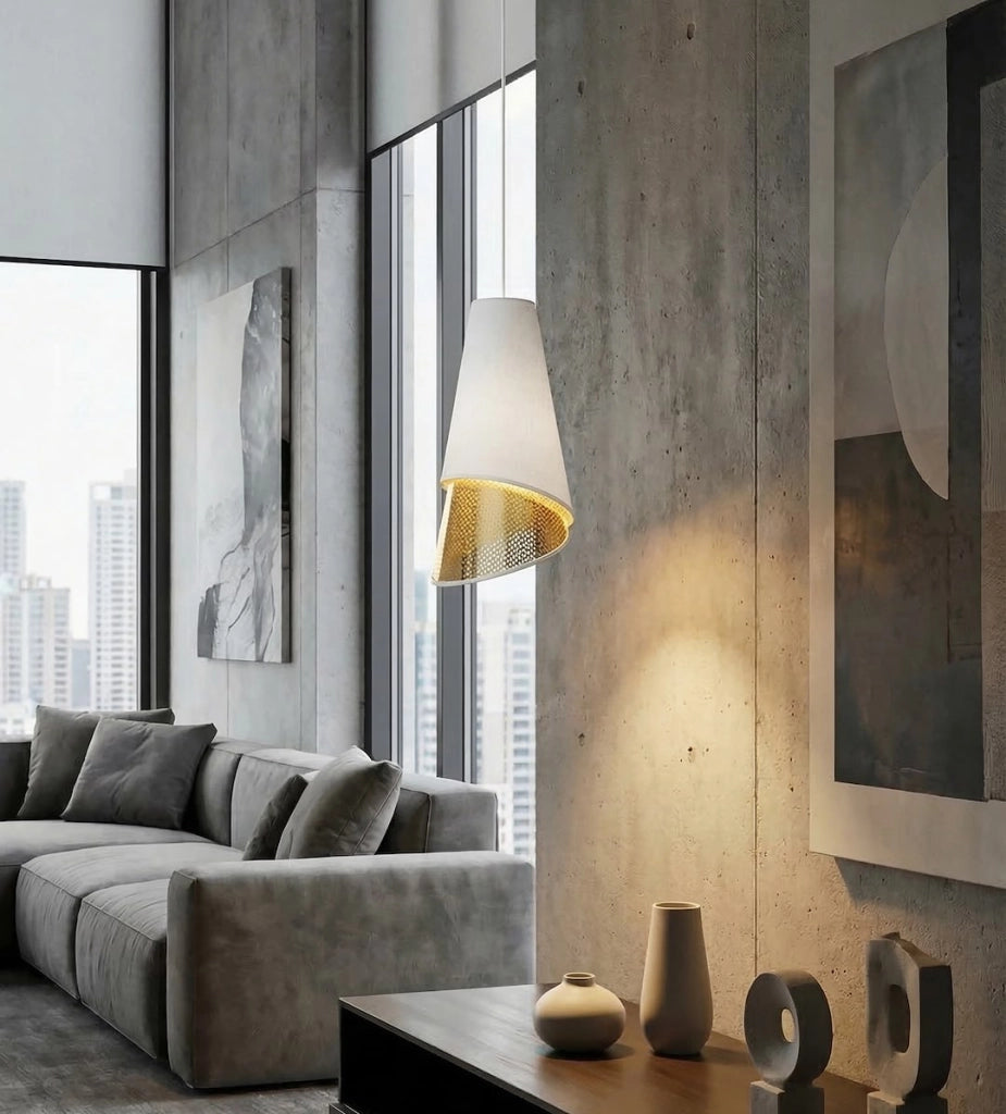 Lampada a sospensione MODA bianco oro 1xE27 Emibig