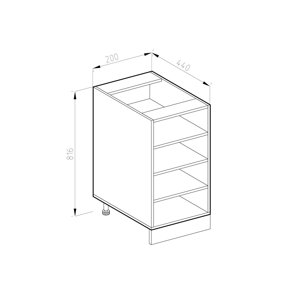 Vicco Scaffale da cucina Bianco 20 cm , AP Oak