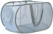 Opvouwbare wasmand con 2 compartimenti, wasmande per bagno, camera da letto, cucina, nursery, hotel e viaggi, colore grigio