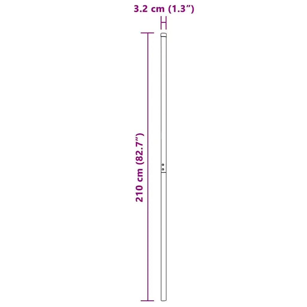 Palo della recinzione 2 pcs Argento 42012799