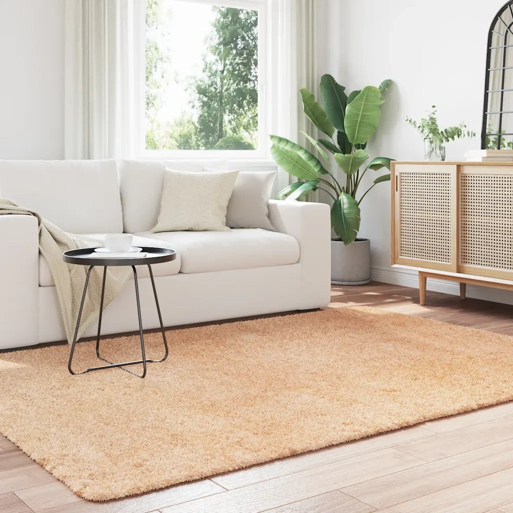 Tappeto Shaggy a Pelo Lungo NAVARRA Beige 160x230 cm poliestere 4102837