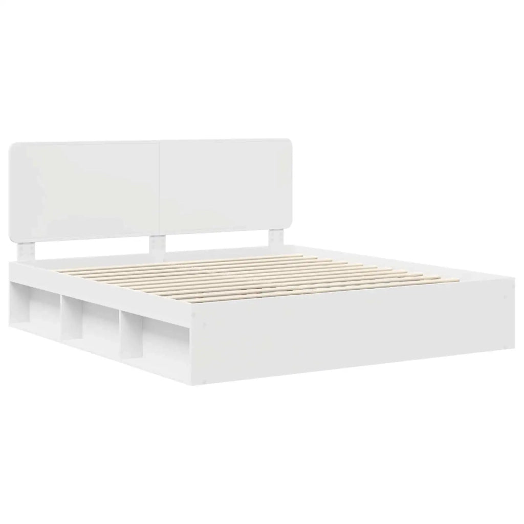 Struttura del letto-Giroletto-Rete del Letto Bianco 180 x 200 cm Pino massello 874173