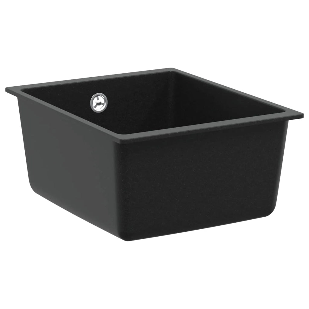 Lavello Nero 370 x 460 mm 80% Quarzo e 20% Resina