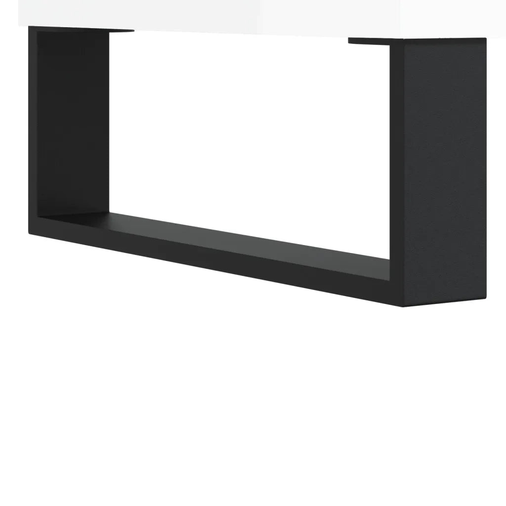Tavolini Salotto 2 pz Bianchi 50x46x50 cm in Legno Multistrato 830925