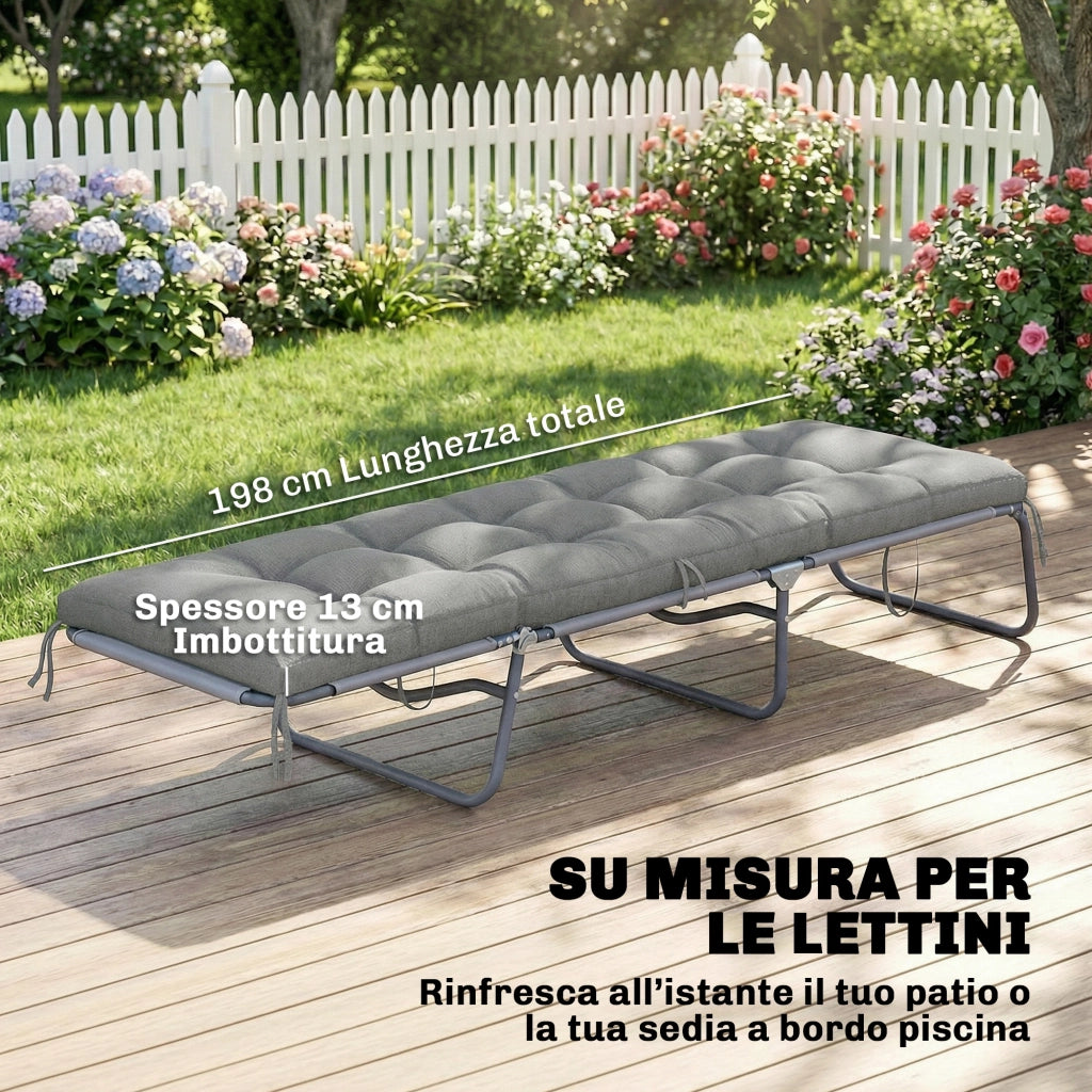 Cuscino per Poltrona da Giardino con Cinghie ¨C Minimal ¨C Grigio Chiaro