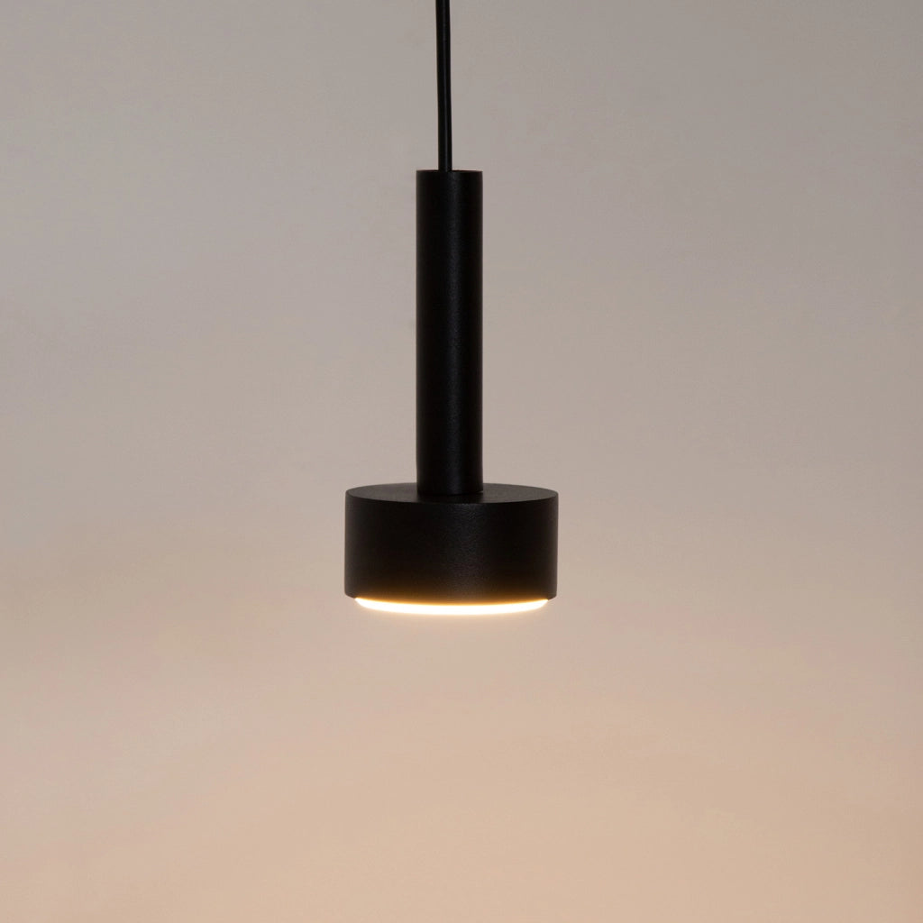 Lampada a sospensione nera minimal STAMP GX53 12W Sigma