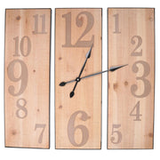 Orologio legno naturale cm 60x60x3