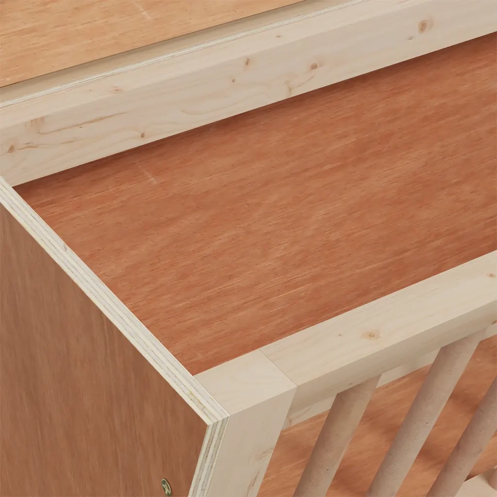 Mangiatoia per Conigli 37x18,5x23 cm in Legno Massello di Abete 172424
