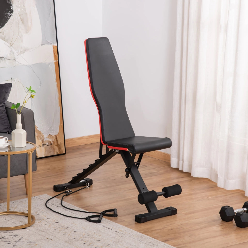 Panca Multifunzione per Addominali e Pesi con Inclinazione Regolabile ¨C Minimal ¨C 130x48x48-109cm Nero
