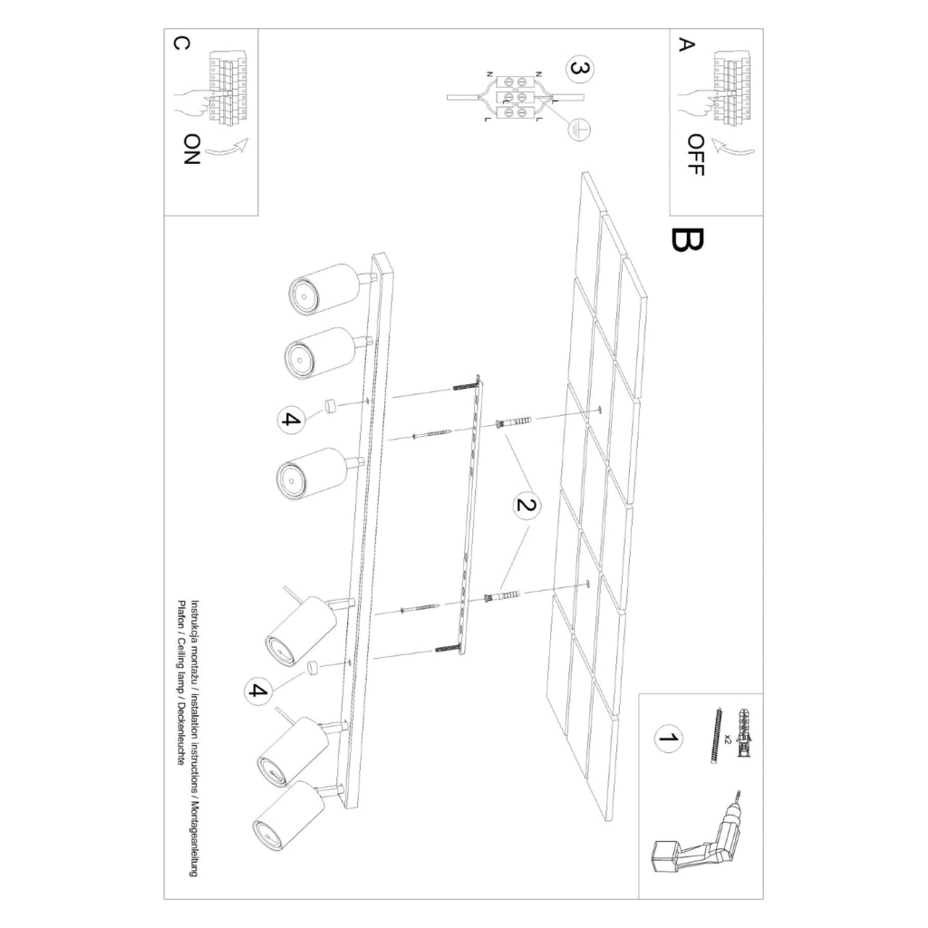 Lampada da soffitto e da parete moderna in acciaio rosso ocra a 6 luci della serie Ring