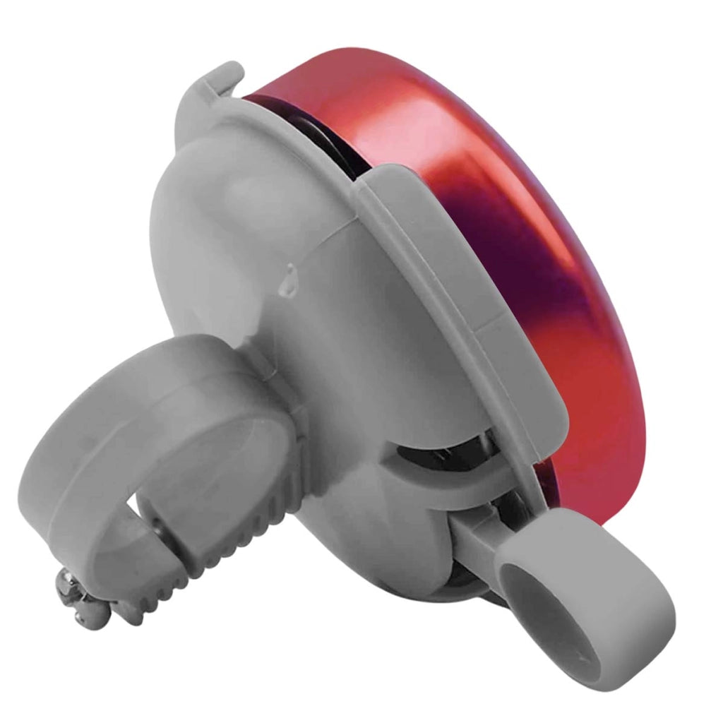 Campanello per bicicletta in alluminio medio per manubrio standard Rosso Avizar