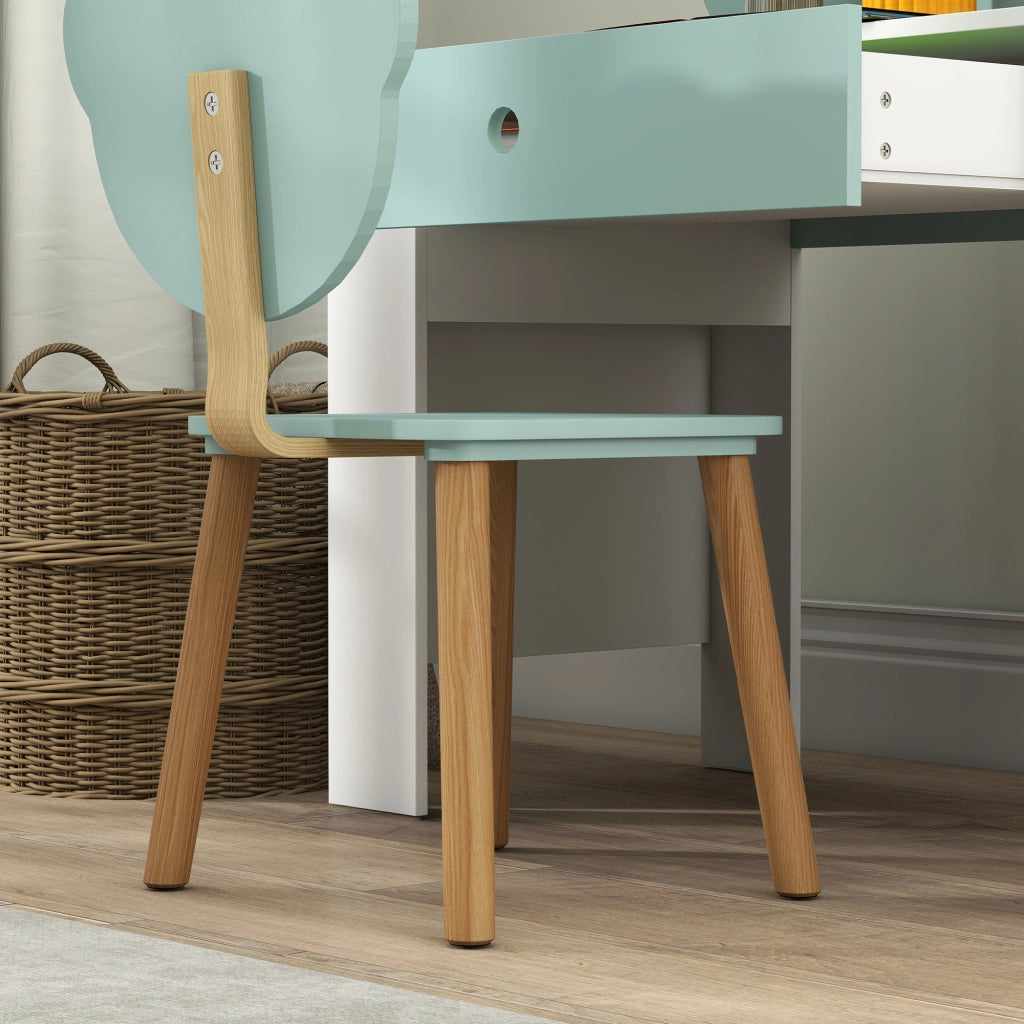 Scrivania per Bambini con Cassetto e Sedia ¨C Minimal ¨C Verde