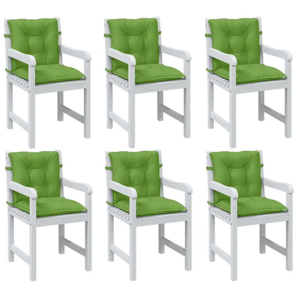 Cuscini Sedia Schiena Bassa 6 pz | Cuscini per sedie Verde M¨¦lange 100x50x7 Tessuto