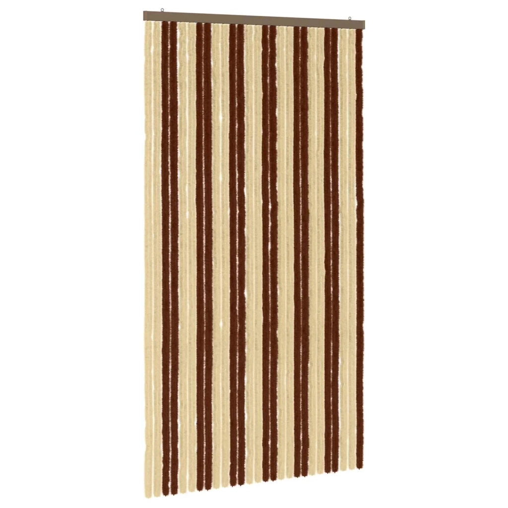 Tenda per insetti in chenille Marrone e Beige 118 x 220 cm 42034452