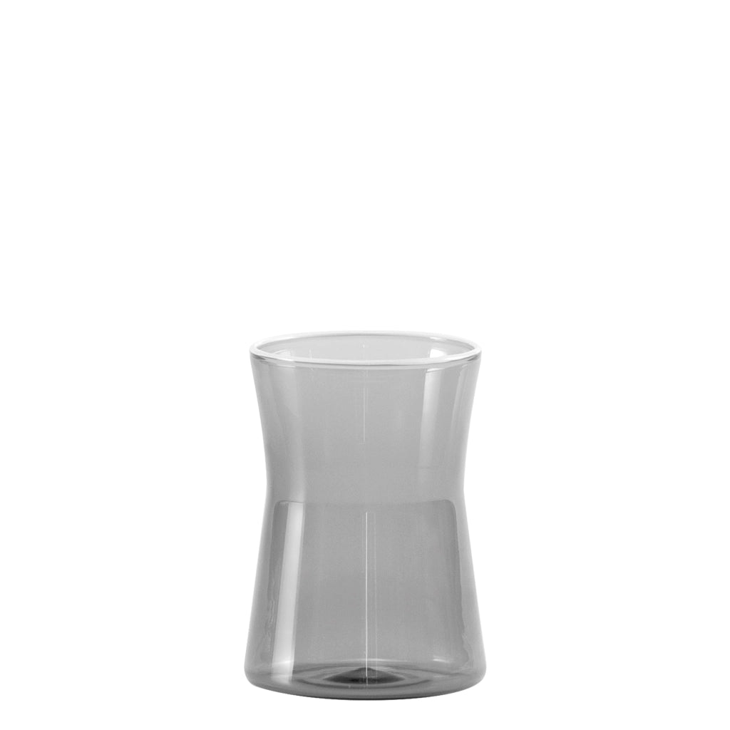 Zafferano Set 4 Bicchieri Tumbler Serie Classy in Vetro Borosilicato Soffiato a Mano Colore Grigio Design Geometrico Elegante per Tavola Moderna