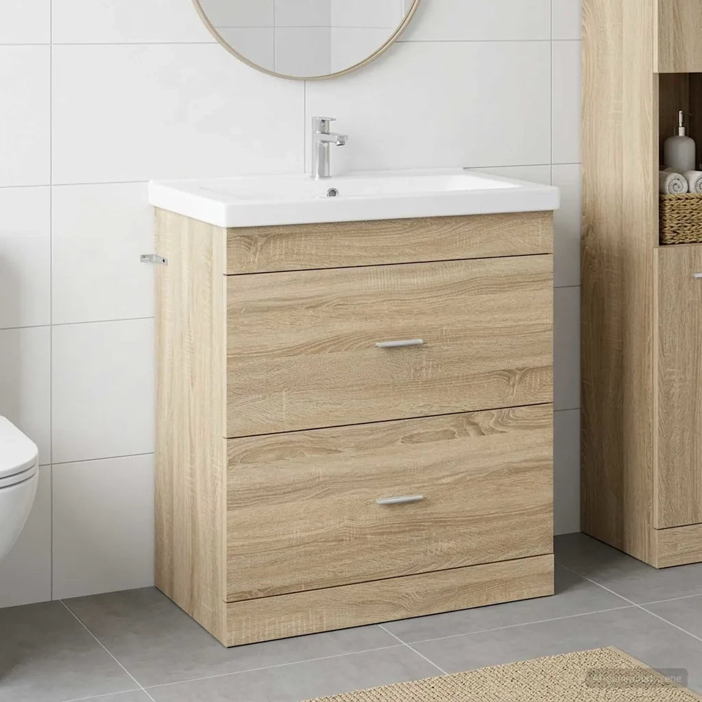 Mobiletto da Bagno Sotto Lavabo Rovere Sonoma 890714