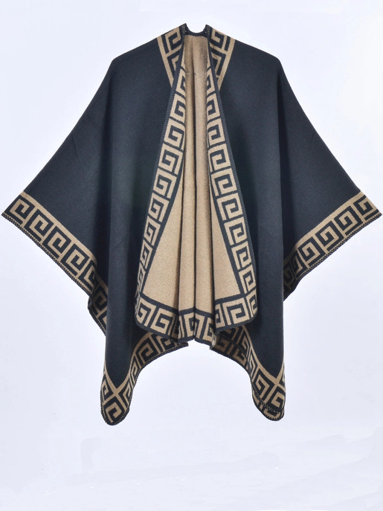 Sciarpa in cashmere con motivo a rombi geometrici