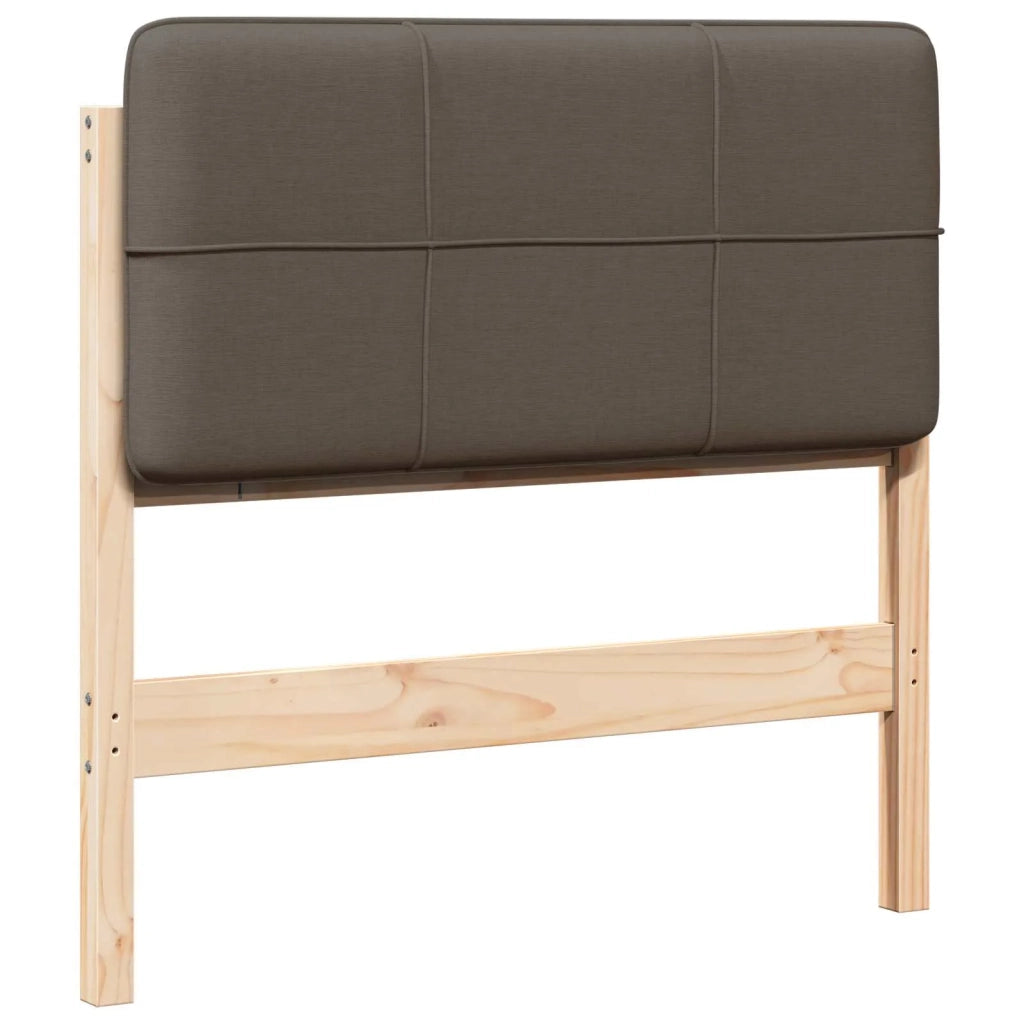 Testiera imbottita-Testiera con Cuscini-Testata Marrone e taupe 90 cm Pino massello 281105