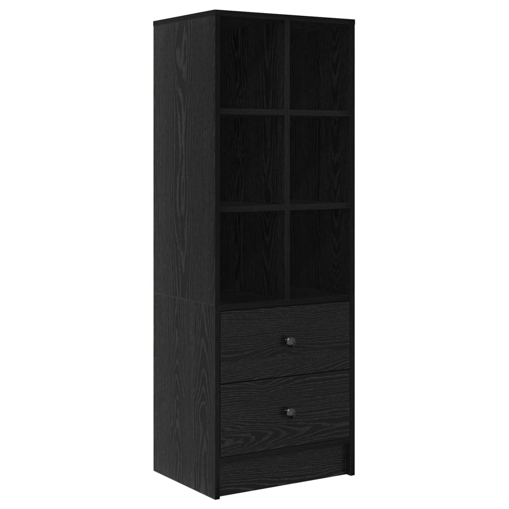 Credenza con cassetto Rovere Nero 45,5 x 34 x 127 cm 869363