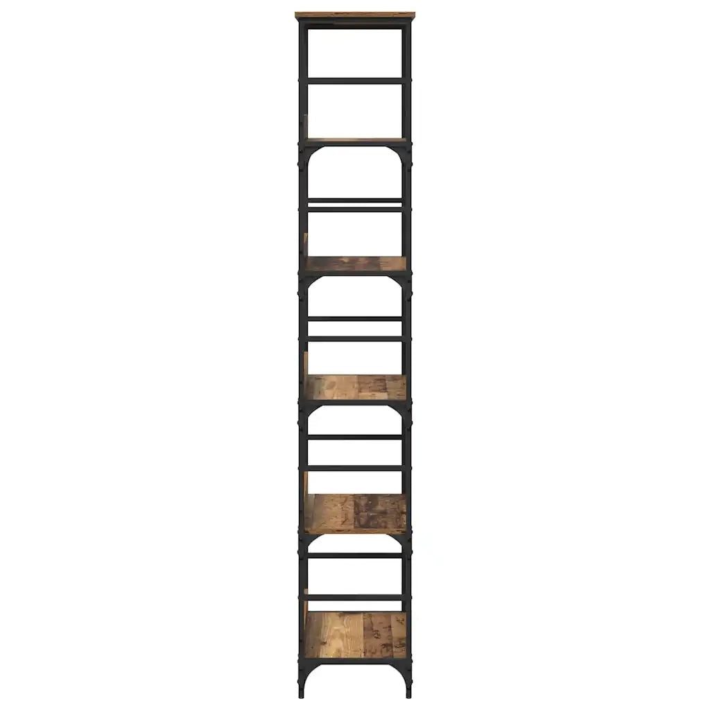 Libreria-Scaffale per Libri-Mobile di Stoccaggio Legno vecchio 50 x 33 x 188,5 cm Legno multistrato