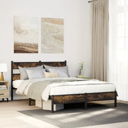 Giroletto senza Materasso-Struttura Letto Rovere Fumo 100x200 cm in Truciolato 607174